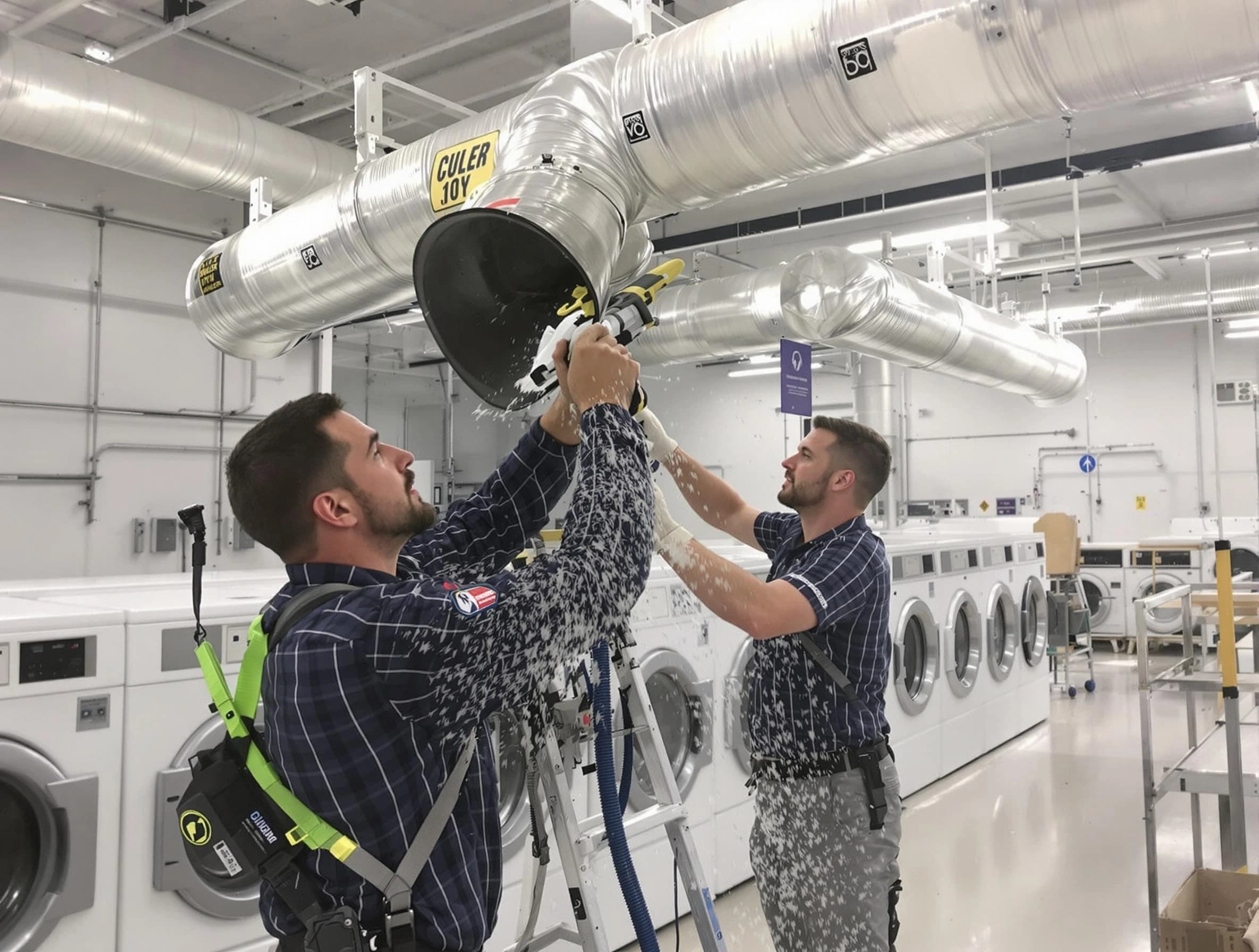 Murrieta Dryer Vent Cleaning team performing large-scale commercial dryer vent cleaning in Murrieta
