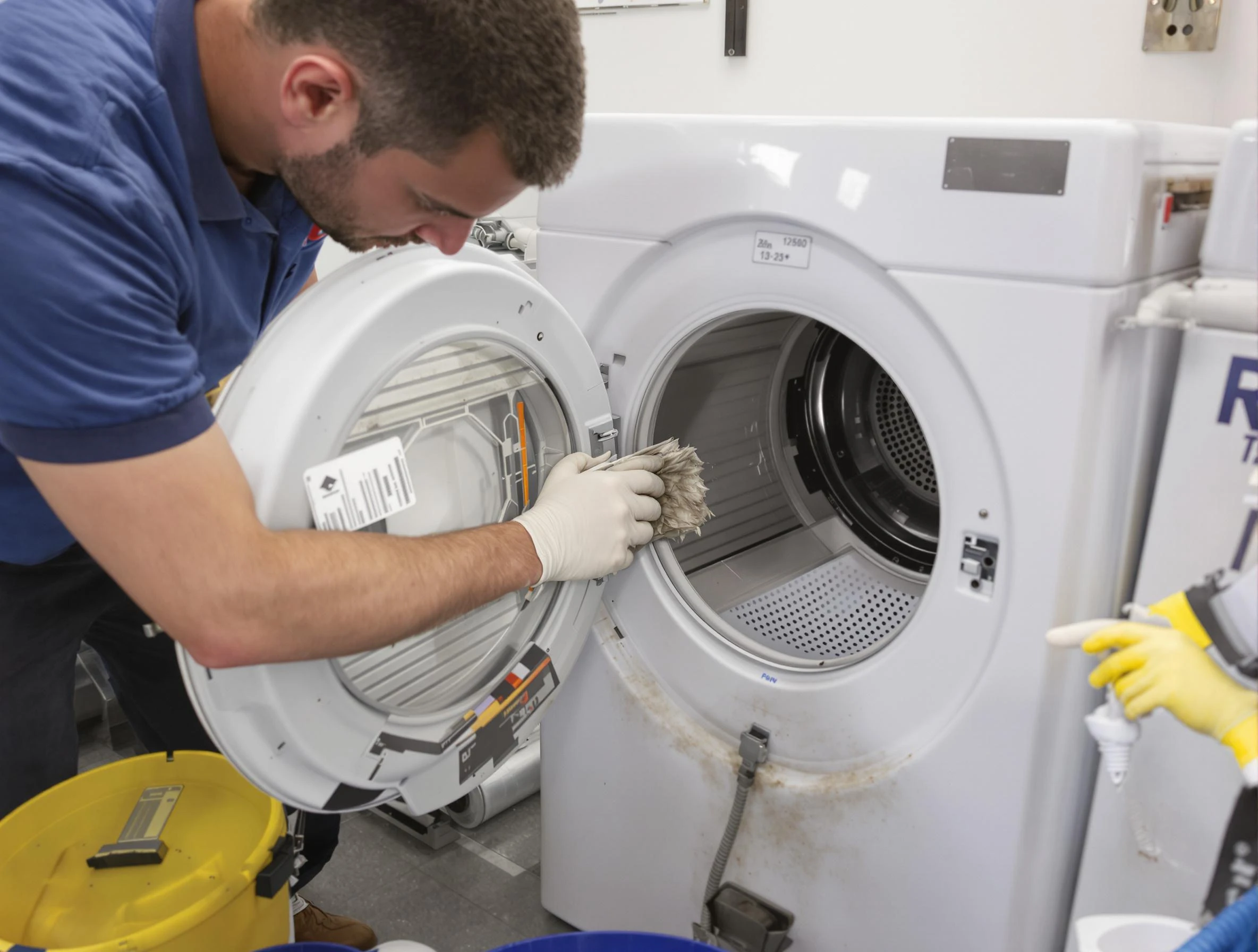 Murrieta Dryer Vent Cleaning specialist performing detailed lint trap cleaning service in Murrieta